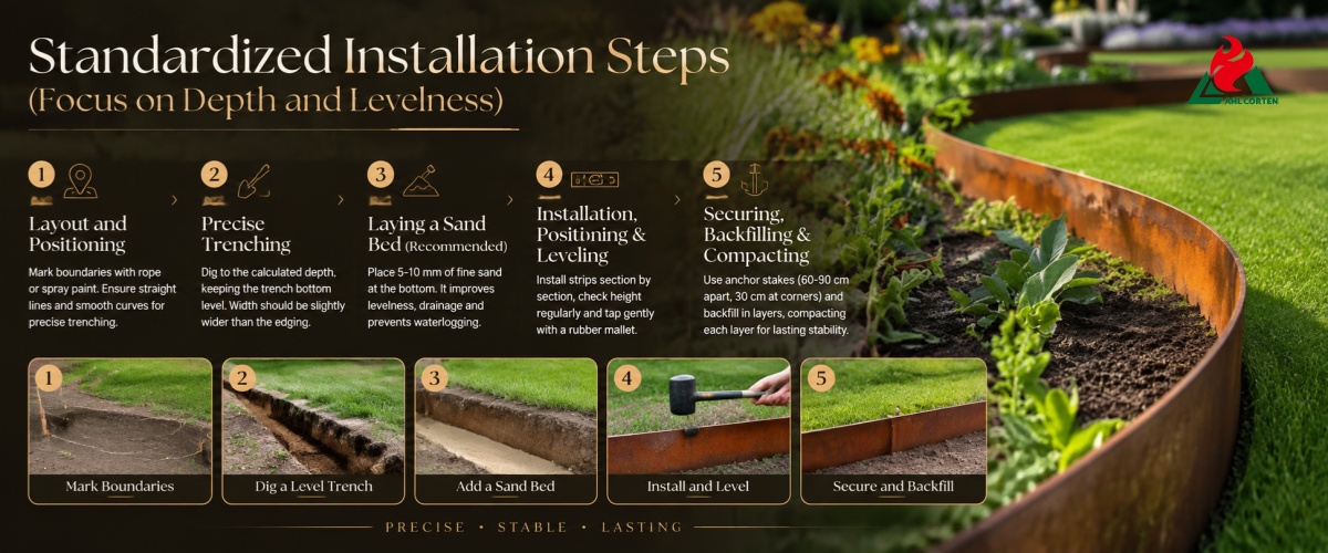 Standardized Installation Steps (Focus on Depth and Levelness)